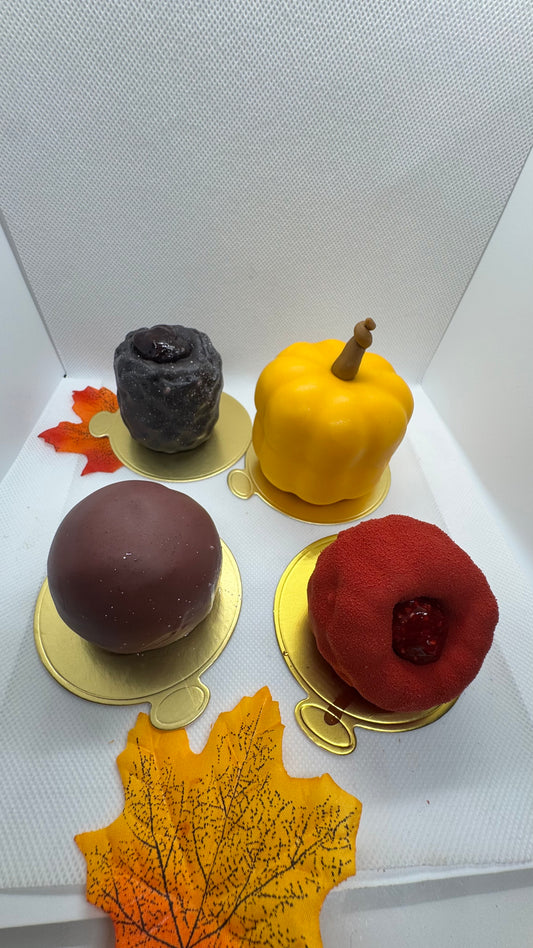 Exklusiva Trompe l´oeil fruktbox med  Hallon , björnbär, Pumpa, Passion